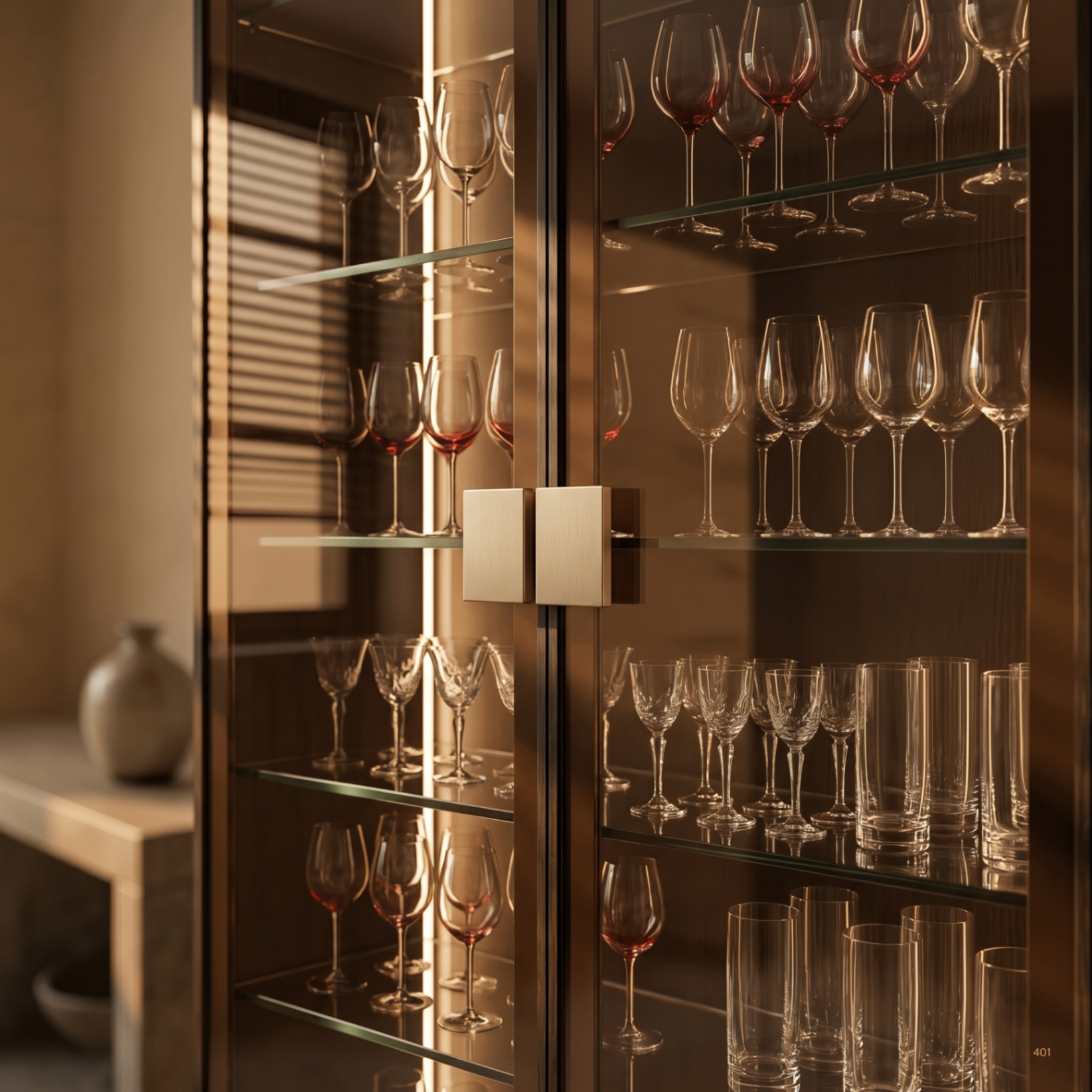 VERRE TRANSPARENT ET LAQUÉ